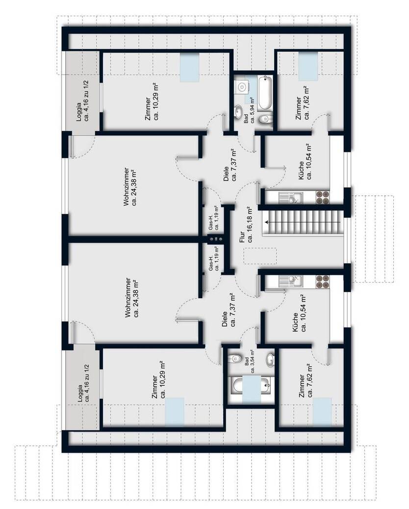 PURNHAGEN-IMMOBILIEN - Voll vermietetes Mehrfamilienhaus mit angrenzender Neubaugelegenheit in Schwanewede! zimmer