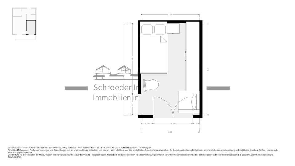 Etagenwohnung Worpswede - 2 Zimmer, 50 m&sup2;, 600&euro; | Angebot:25882037