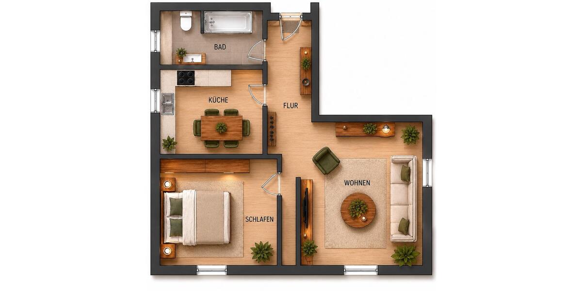 Etagenwohnung Delmenhorst - 2 Zimmer, 63 m&sup2;, 179.000&euro; | Angebot:26723442