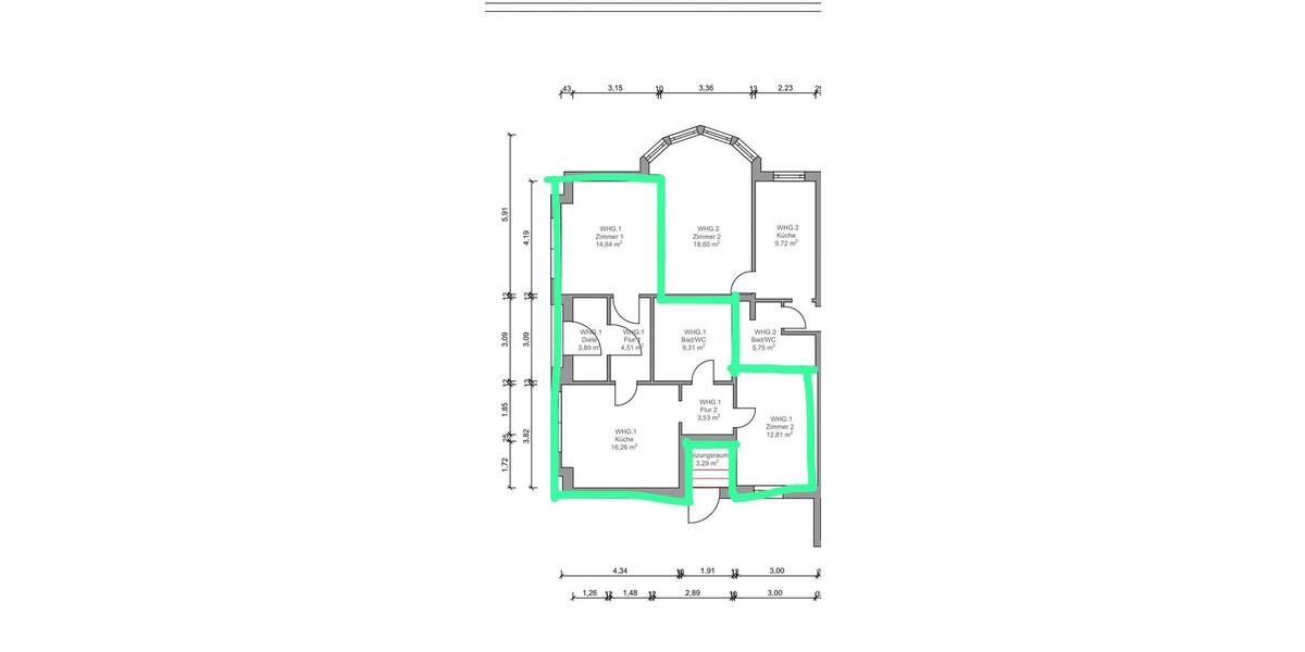 Erdgeschoßwohnung Bremen Neustadt - 2 Zimmer, 60 m&sup2;, 750&euro; | Angebot:26663721