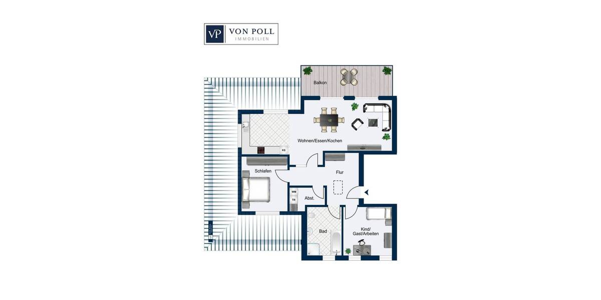 Etagenwohnung Weyhe Erichshof - 3 Zimmer, 91 m&sup2;, 349.000&euro; | Angebot:26641126