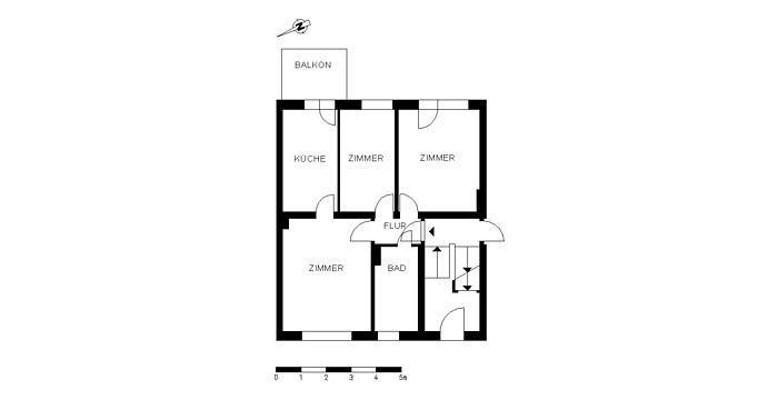 Erdgeschoßwohnung Bremen Burglesum - 3 Zimmer, 56 m&sup2;, 464&euro; | Angebot:26424984