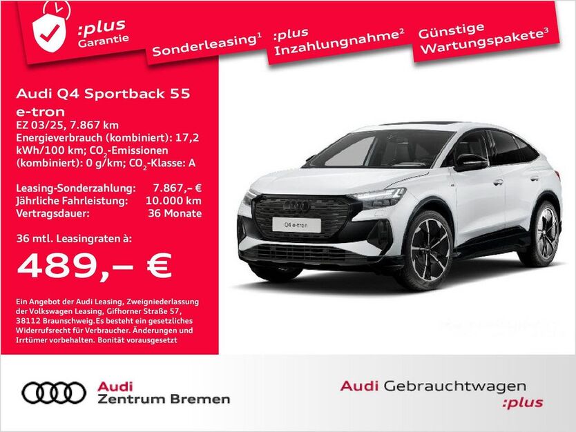 Audi Q4 e-tron 7.867 km 62.450 € Bremen 28207