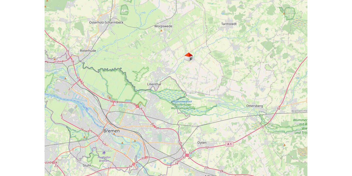 Etagenwohnung Grasberg - 3 Zimmer, 80 m&sup2;, 355.000&euro; | Angebot:25727271