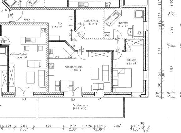 Etagenwohnung Achim - 2 Zimmer, 98 m&sup2;, 970&euro; | Angebot:25989541