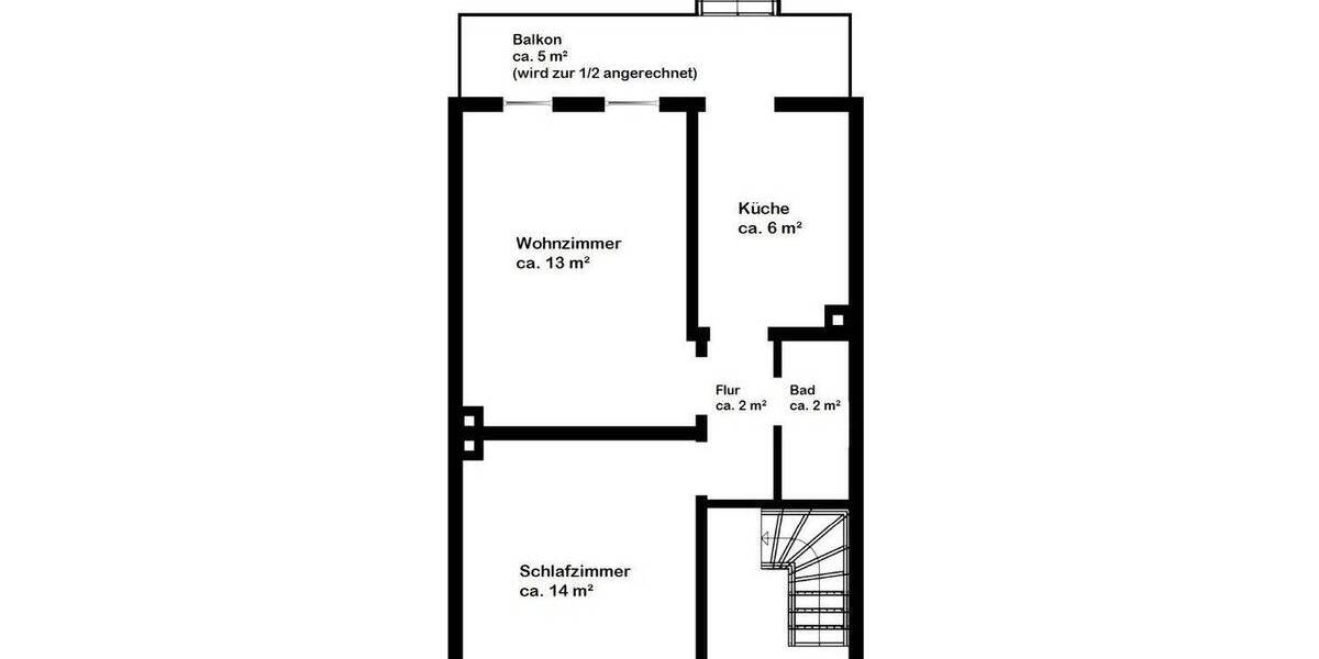 Etagenwohnung Bremen Woltmershausen - 2 Zimmer, 40 m&sup2;, 500&euro; | Angebot:26741821