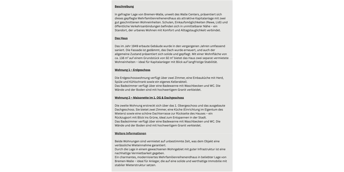 Reihenhaus Bremen Gröpelingen - 4 Zimmer, 138 m&sup2;, 379.000&euro; | Angebot:26819273