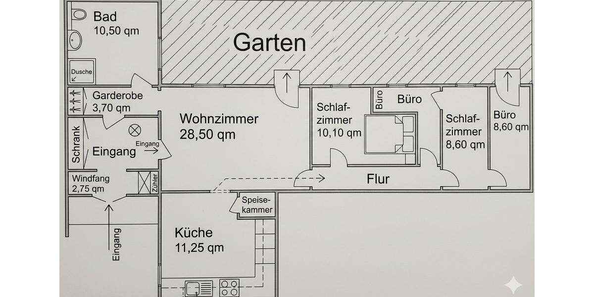 Erdgeschoßwohnung Syke - 4 Zimmer, 97 m&sup2;, 205.000&euro; | Angebot:24689065