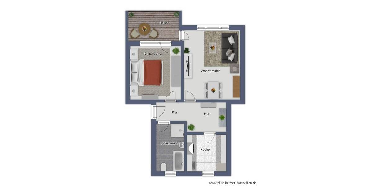 Etagenwohnung Bremen St. Magnus - 2 Zimmer, 60 m&sup2;, 139.000&euro; | Angebot:26117915