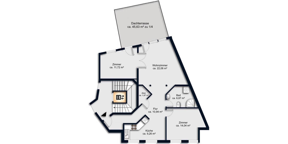 Etagenwohnung Bremen / Vegesack Vegesack - 3 Zimmer, 88 m&sup2;, 239.000&euro; | Angebot:26585540