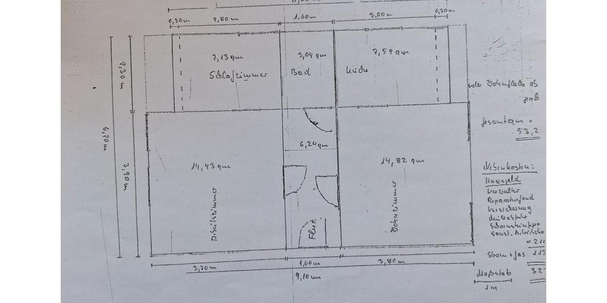Dachgeschoßwohnung Bremen Findorff - 2.5 Zimmer, 53 m&sup2;, 168.000&euro; | Angebot:26124171
