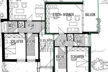 2-Zimmer Wohnung mit Balkon, Keller und Garage im Zentrum OHZ zimmer