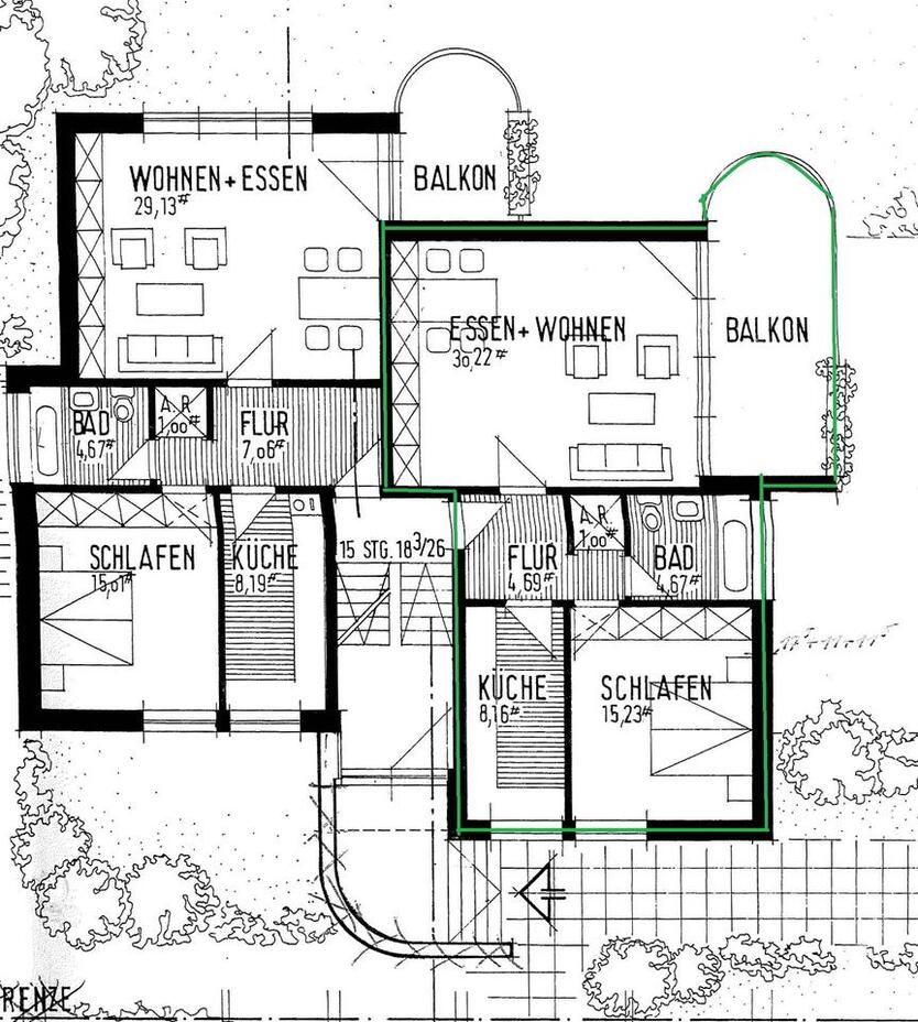 2-Zimmer Wohnung mit Balkon, Keller und Garage im Zentrum OHZ zimmer