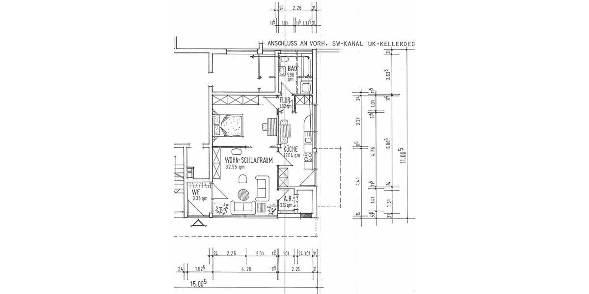 Etagenwohnung Bremen Aumund-Hammersbeck - 2 Zimmer, 56 m&sup2;, 465&euro; | Angebot:26219635