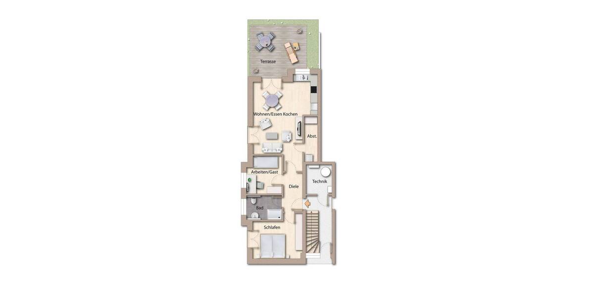 Etagenwohnung Delmenhorst Dwoberg/Ströhen - 3 Zimmer, 76 m&sup2;, 1.030&euro; | Angebot:26018163