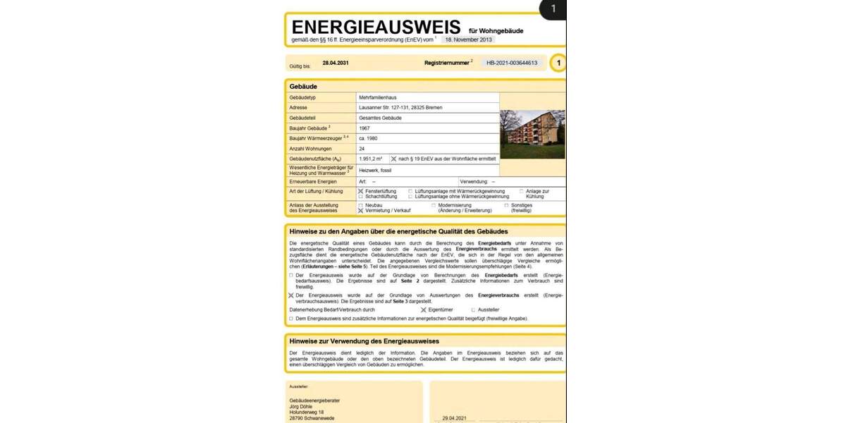 Etagenwohnung Bremen Tenever - 3 Zimmer, 67 m&sup2;, 180.000&euro; | Angebot:25718878