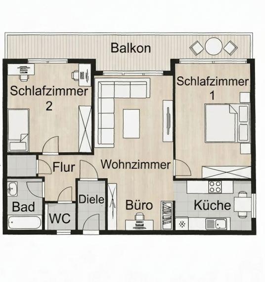 Etagenwohnung Bremen Osterholz - 3 Zimmer, 86 m&sup2;, 249.000&euro; | Angebot:27134359