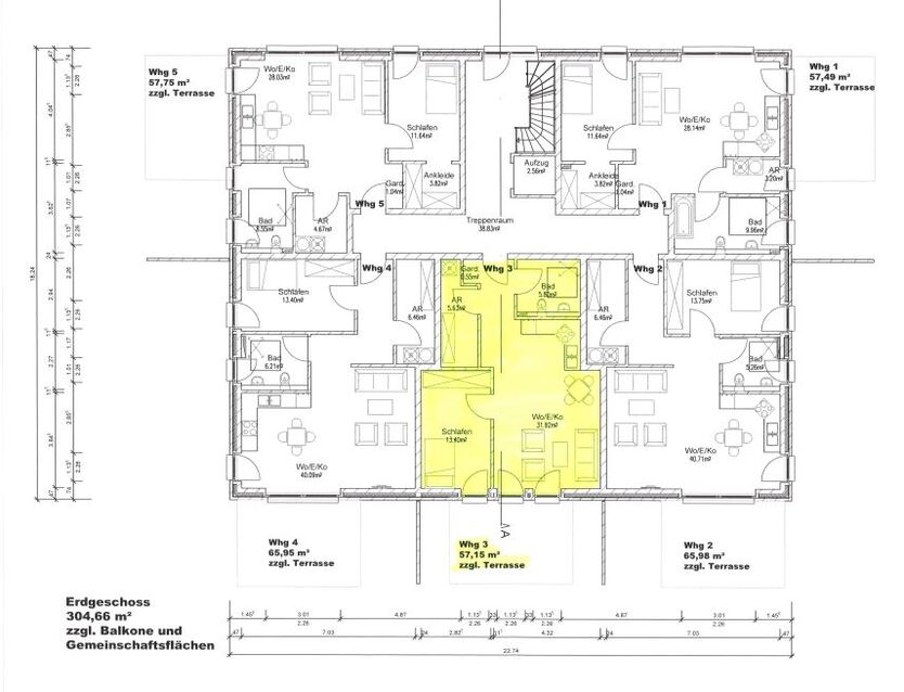 Ideal für Single o. Pärchen 2-Zimmer-EG-Wohnung + Terrasse + Carport Erdwärme HZG 2 zimmer
