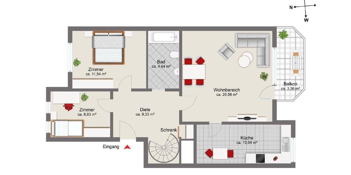 Maisonettenwohnung Bremen Blumenthal - 5 Zimmer, 94 m&sup2;, 249.000&euro; | Angebot:26073593