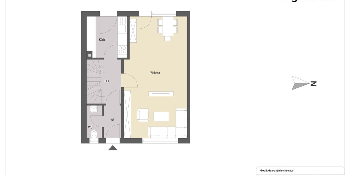 Reihenmittelhaus Ideal für Familie mit 2 Kindern + 2 Garagen + Einbauküche + Garten mit Holzhaus - Einfamilienhaus Syke Steimke | Angebot:25810524
