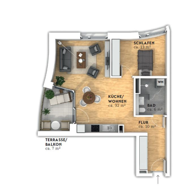 Etagenwohnung Bremen Walle - 2 Zimmer, 66 m&sup2;, 1.060&euro; | Angebot:24917896