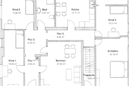 Wohnung Osterholz-Scharmbeck Scharmbeck - 5 Zimmer, 124 m&sup2;, 1.000&euro; | Angebot:25253579