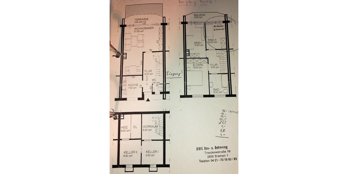 Reihenhaus Syke - 4 Zimmer, 94 m&sup2;, 990&euro; | Angebot:25421250