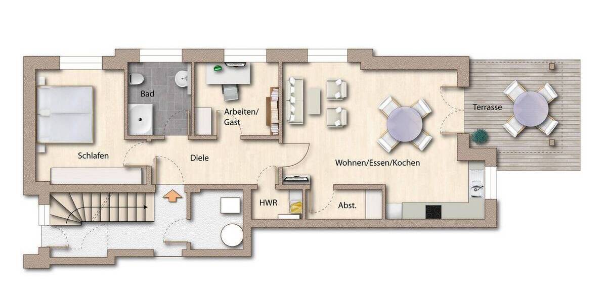 Etagenwohnung Delmenhorst Stickgras/Annenriede - 3 Zimmer, 77 m&sup2;, 321.500&euro; | Angebot:26572754