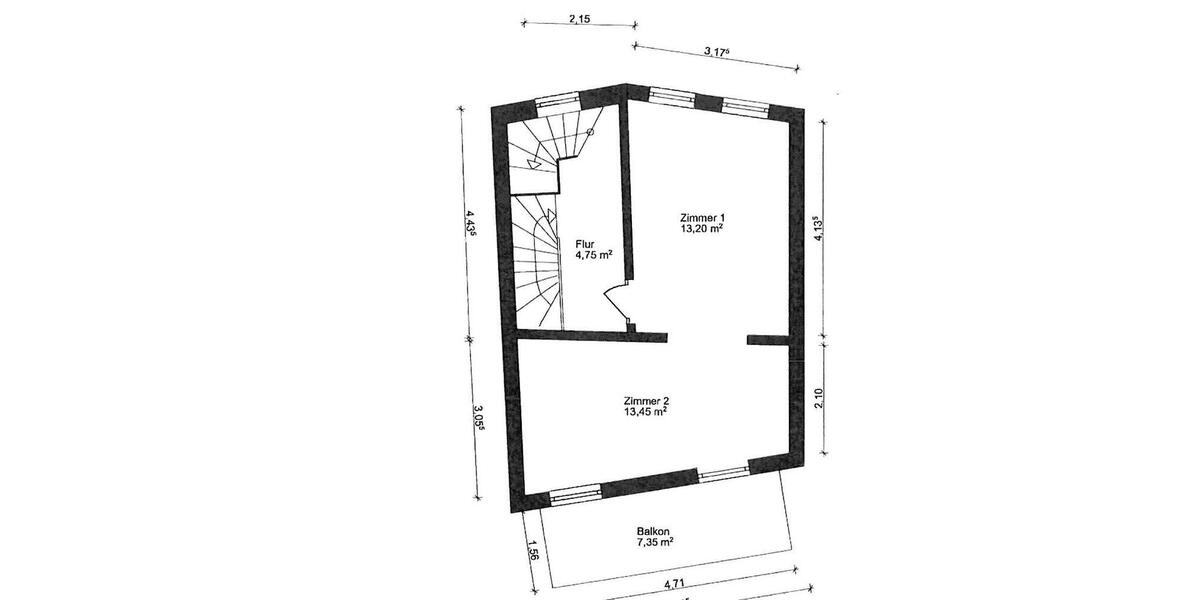 Maisonettenwohnung Bremen Östliche Vorstadt - 2 Zimmer, 55 m&sup2;, 1.750&euro; | Angebot:26456301
