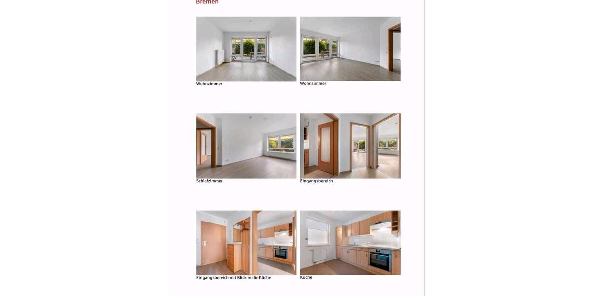 Erdgeschoßwohnung Bremen Obervieland - 2 Zimmer, 58 m&sup2;, 750&euro; | Angebot:26497516