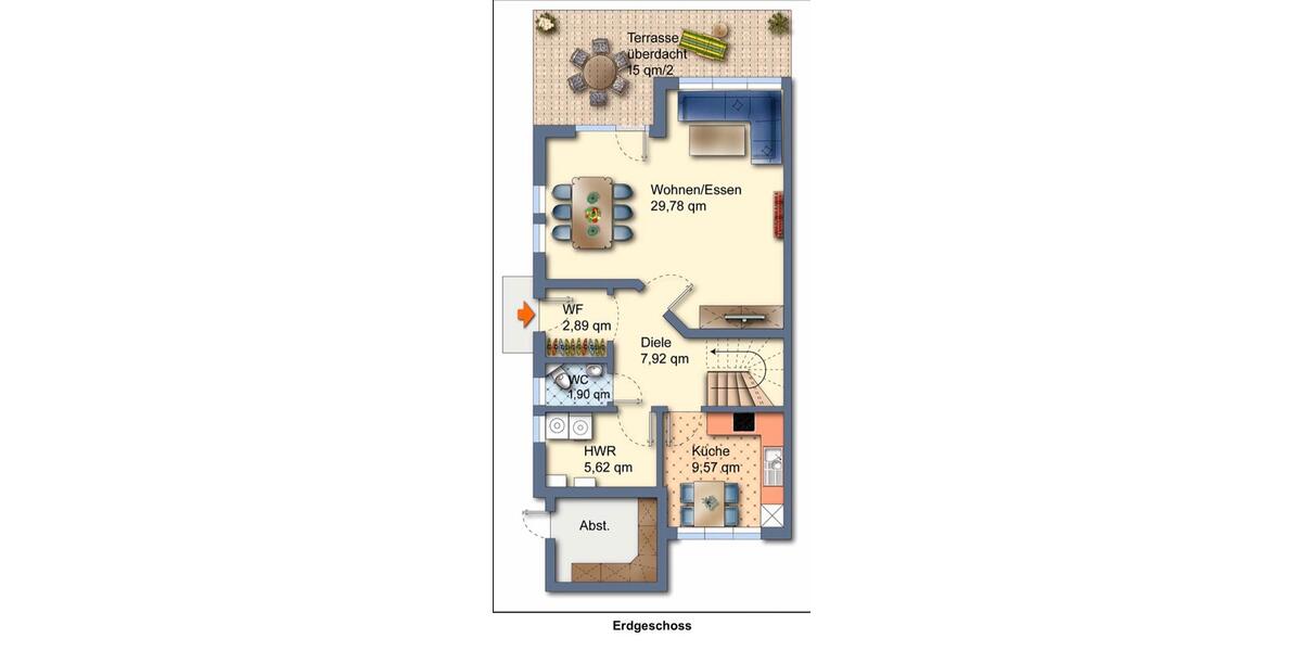 Doppelhaushälfte Bremen Huchting - 5 Zimmer, 132 m&sup2;, 369.000&euro; | Angebot:26771016