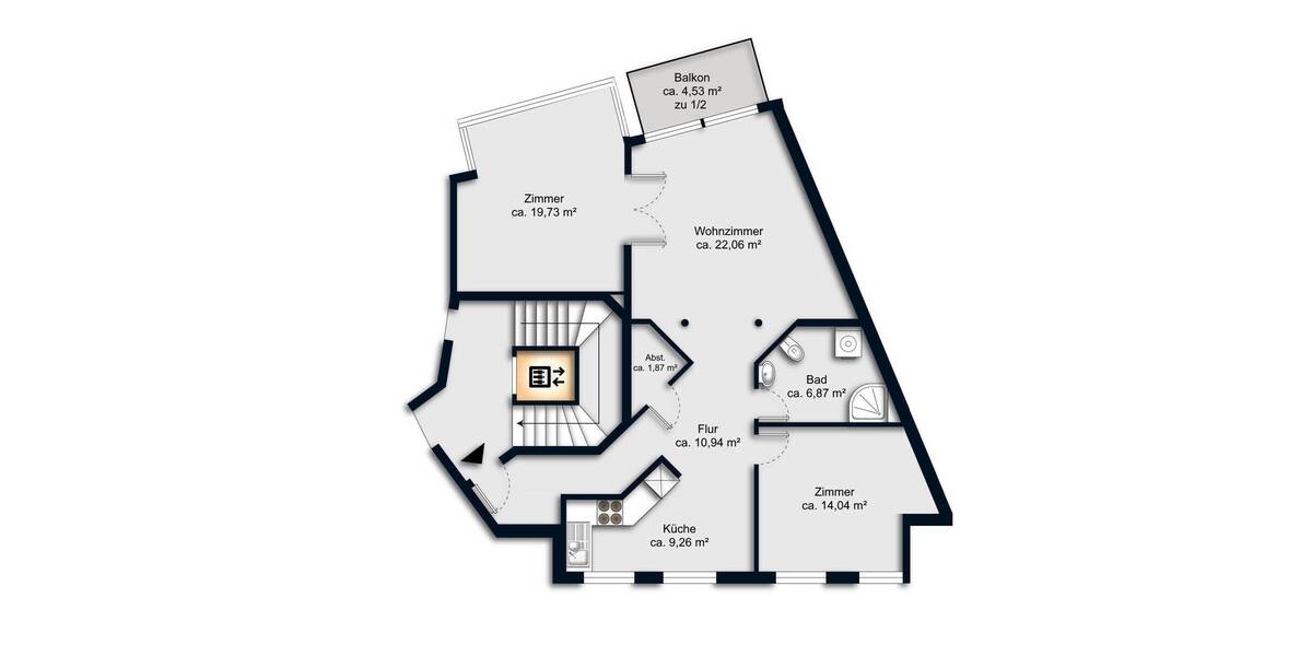 Etagenwohnung Bremen / Vegesack Vegesack - 3 Zimmer, 87 m&sup2;, 198.000&euro; | Angebot:26310045