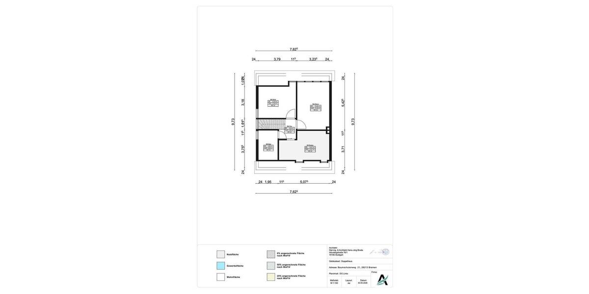 Doppelhaushälfte Bremen Neu Schwachhausen - 5 Zimmer, 110 m&sup2;, 549.000&euro; | Angebot:26786829