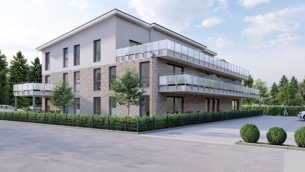 Helle 2-Zimmer OG-Wohnung KfW 40+ Bauweise + Aufzug + Balkon + Stellplatz - Etagenwohnung Weyhe | Angebot:25974653