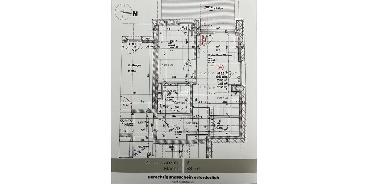 Erdgeschoßwohnung Bremen Burglesum - 2 Zimmer, 58 m&sup2;, 415&euro; | Angebot:24755177