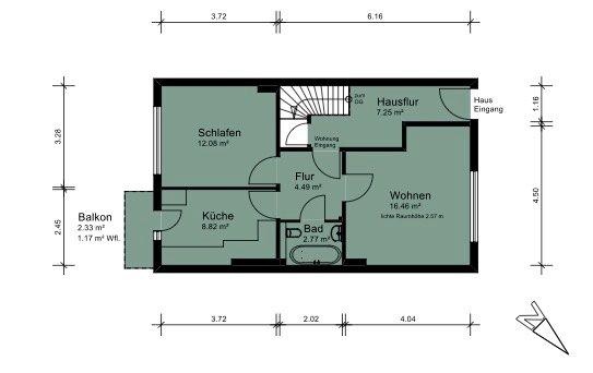 Erdgeschoßwohnung Bremen Neustadt - 1 Zimmer, 16 m&sup2;, 475&euro; | Angebot:26640207