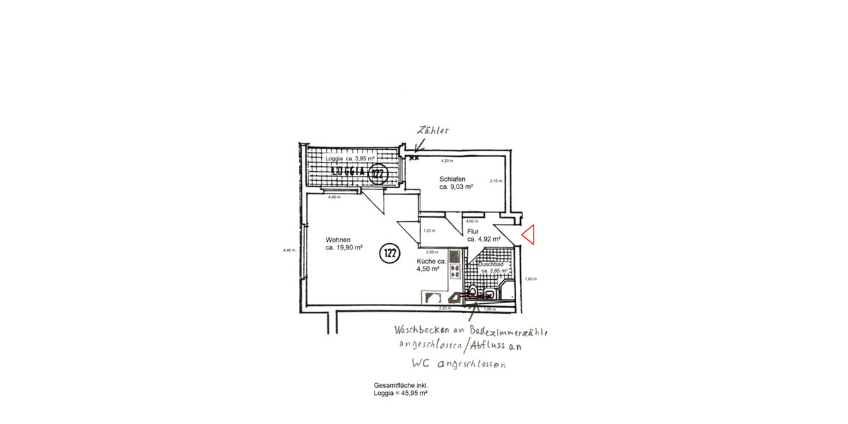 Etagenwohnung Bremen Ellenerbrok-Schevemoor - 2 Zimmer, 45 m&sup2;, 105.000&euro; | Angebot:25664955