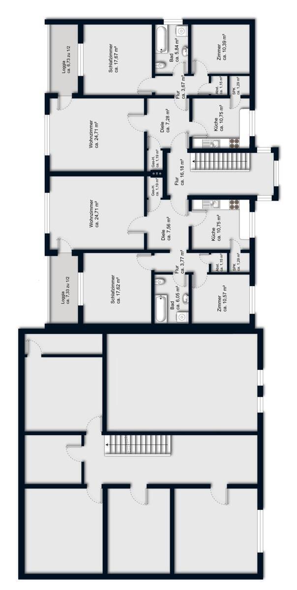 PURNHAGEN-IMMOBILIEN - Voll vermietetes Mehrfamilienhaus mit angrenzender Neubaugelegenheit in Schwanewede! zimmer