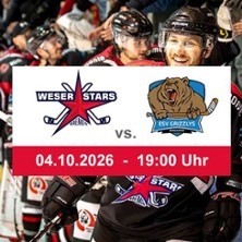Weserstars Bremen - Grizzlys Bergkamen 04.10.2026 Eissporthalle Paradice