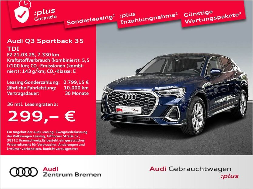 Audi Q3 7.330 km 44.940 € Bremen 28207