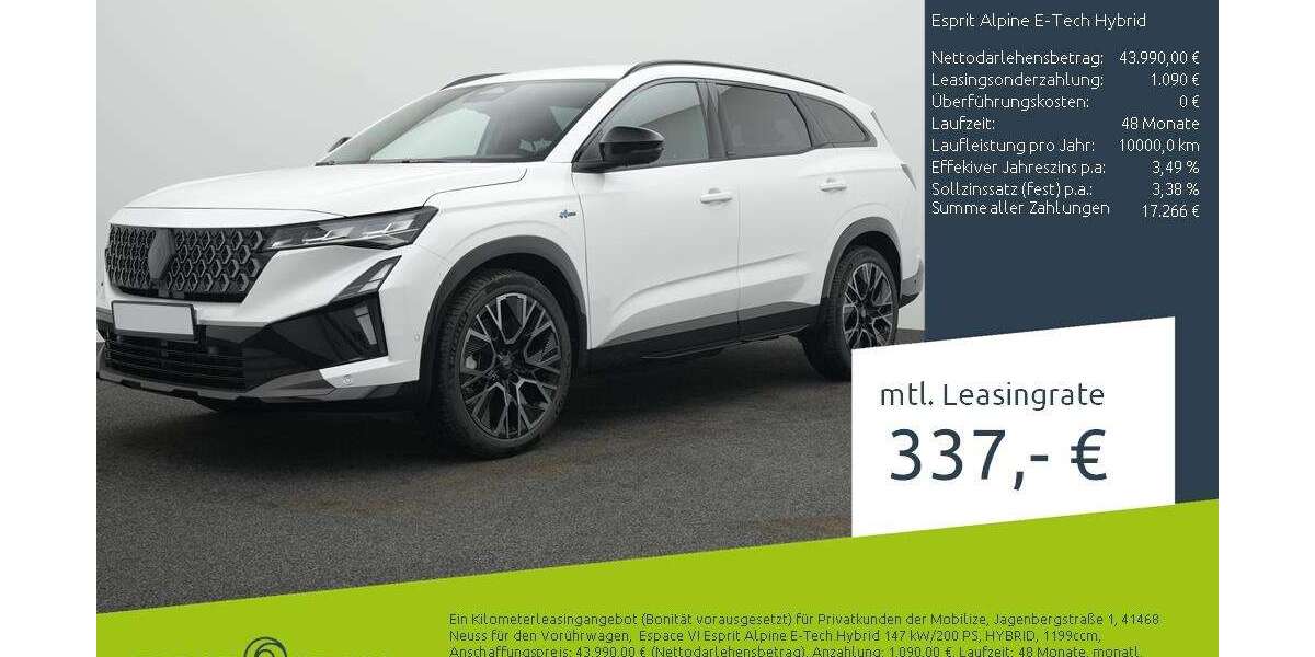 Renault Espace 1.500 km 43.989 &euro; Stuhr 28816