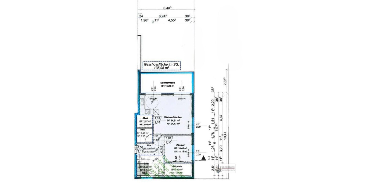 Penthouse - Wohnung Neubau 2 Zimmer zum 1.7. 2026 mit Rollläden + Stellplatz ohne Küche - Einfamilienhaus Weyhe Leeste | Angebot:26764876