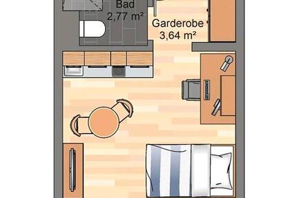 Wohnung Bremen Walle - 1 Zimmer, 22 m&sup2;, 429&euro; | Angebot:24861221