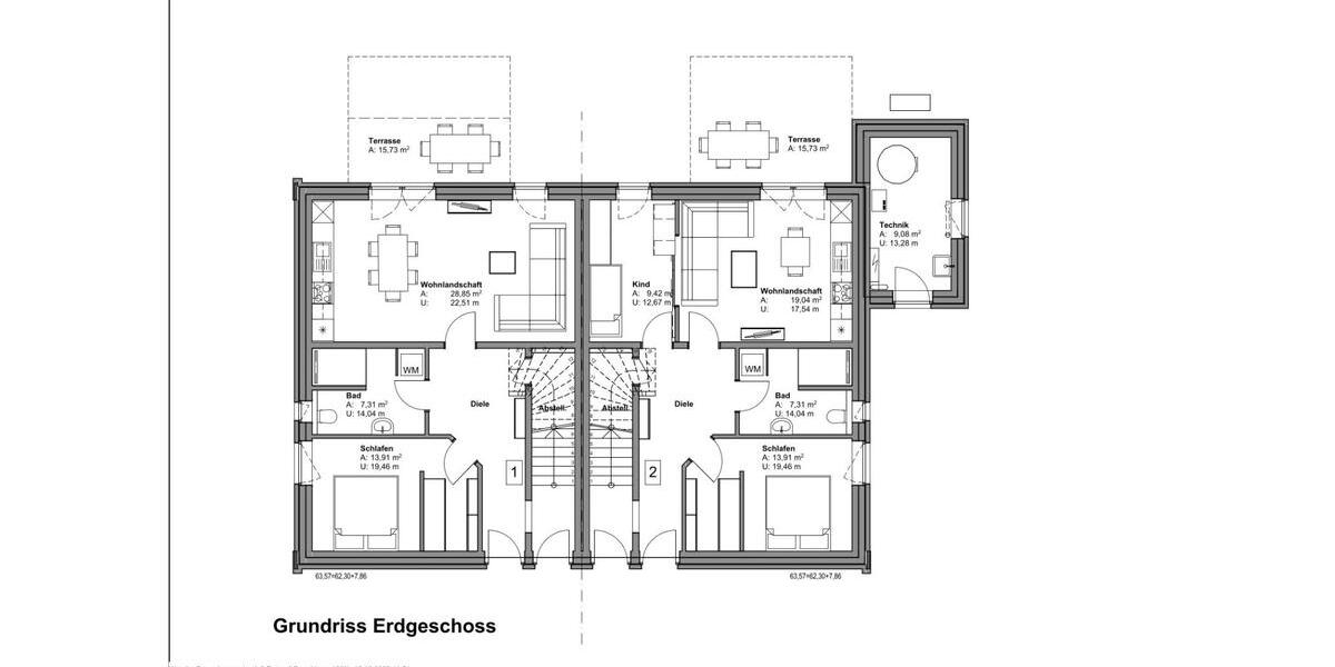 Terrassenwohnung Langwedel - 2 Zimmer, 70 m&sup2;, 920&euro; | Angebot:24812696