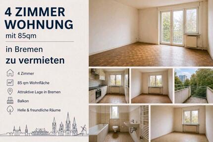 Wohnung Bremen Burglesum - 4 Zimmer, 85 m&sup2;, 800&euro; | Angebot:26356451