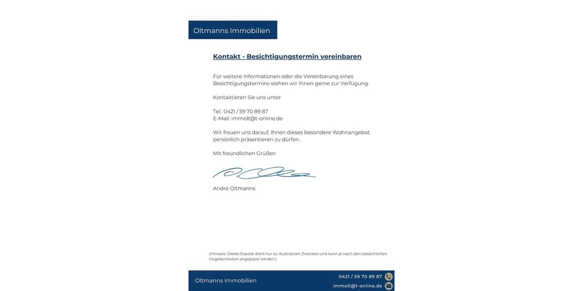 Etagenwohnung Bremen Burglesum - 2 Zimmer, 53 m&sup2;, 593&euro; | Angebot:26019456