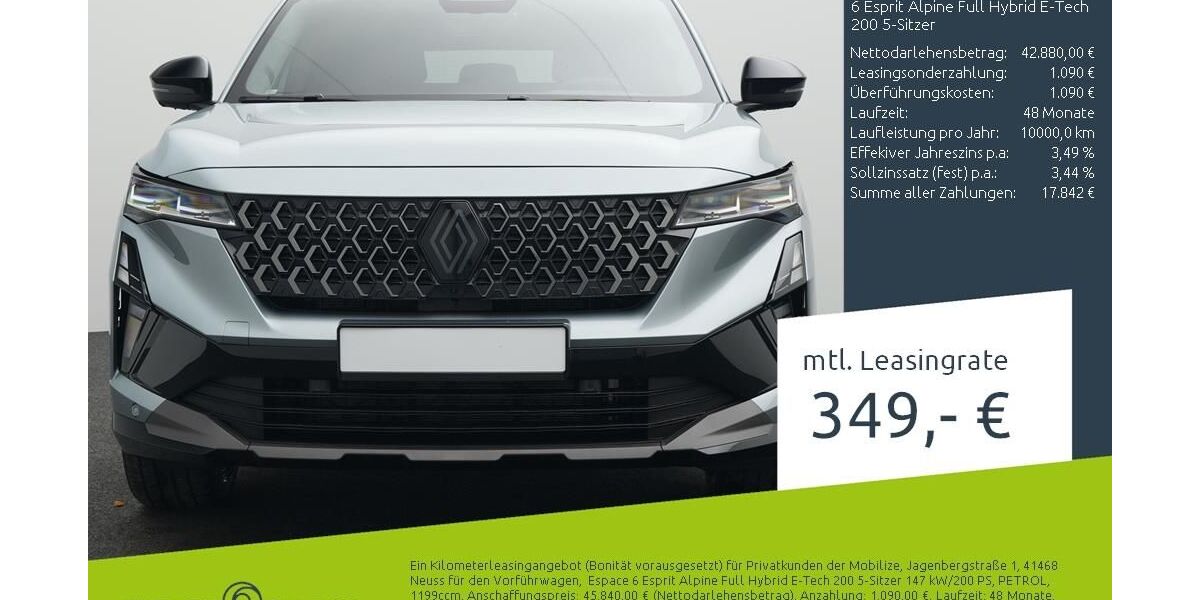 Renault Espace 9.999 km 42.880 &euro; Stuhr 28816