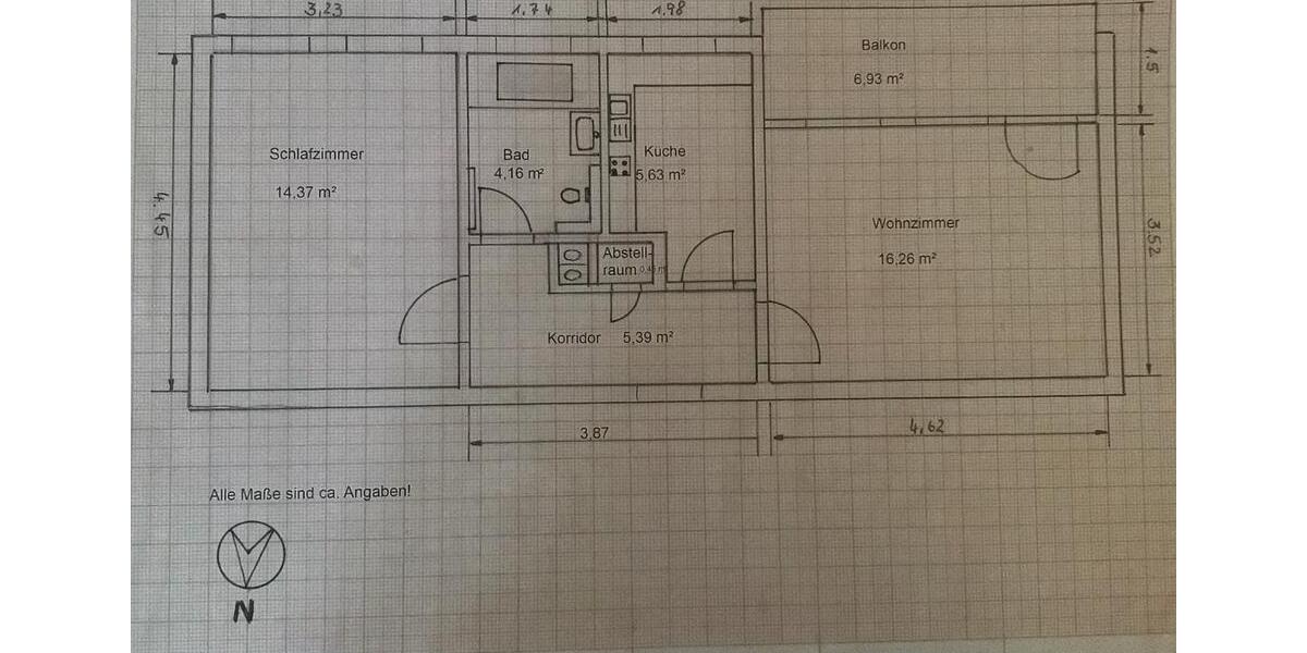 Dachgeschoßwohnung Bremen Schwachhausen - 2 Zimmer, 50 m&sup2;, 190.000&euro; | Angebot:26429244