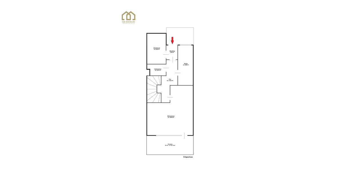 Achim: 5-Zimmer-Reihenhaus mit Garten, EBK & ausgebautem Dachgeschoss + Garage - Reihenmittelhaus Achim | Angebot:26748366