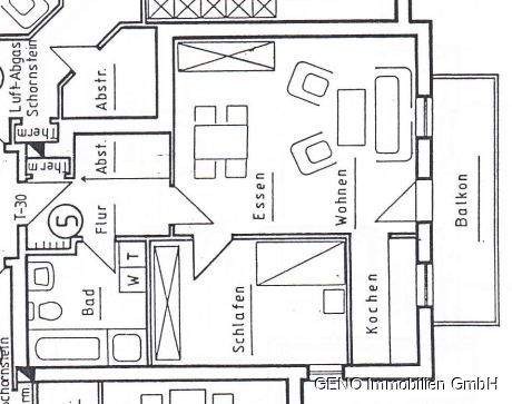 Etagenwohnung Hude Vielstedt - 2 Zimmer, 60 m&sup2;, 159.000&euro; | Angebot:25691333